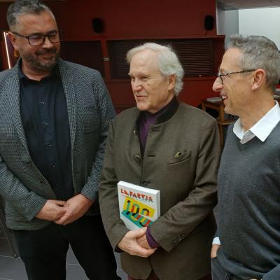 Frédéric Esquéré, Marc Bellit et Emmanuel Gerard autour du livre.